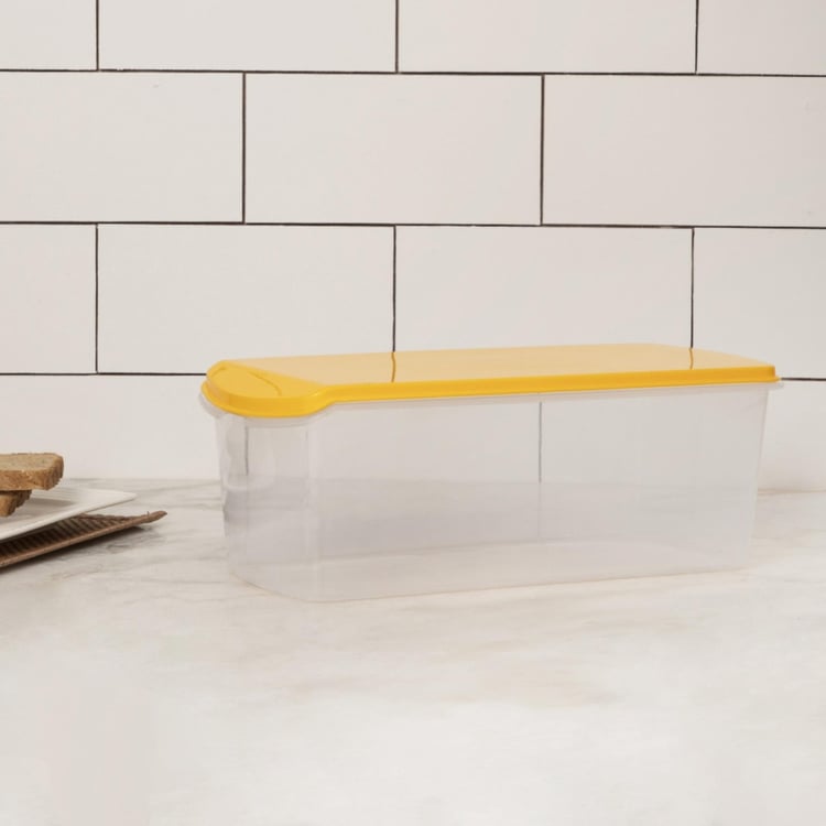 Micasa Solid Bread Baskets - Polypropelyne - Bread Box 32 cm x 13 cm x 12 cm -Yellow