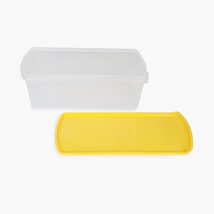 Micasa Solid Bread Baskets - Polypropelyne - Bread Box 32 cm x 13 cm x 12 cm -Yellow