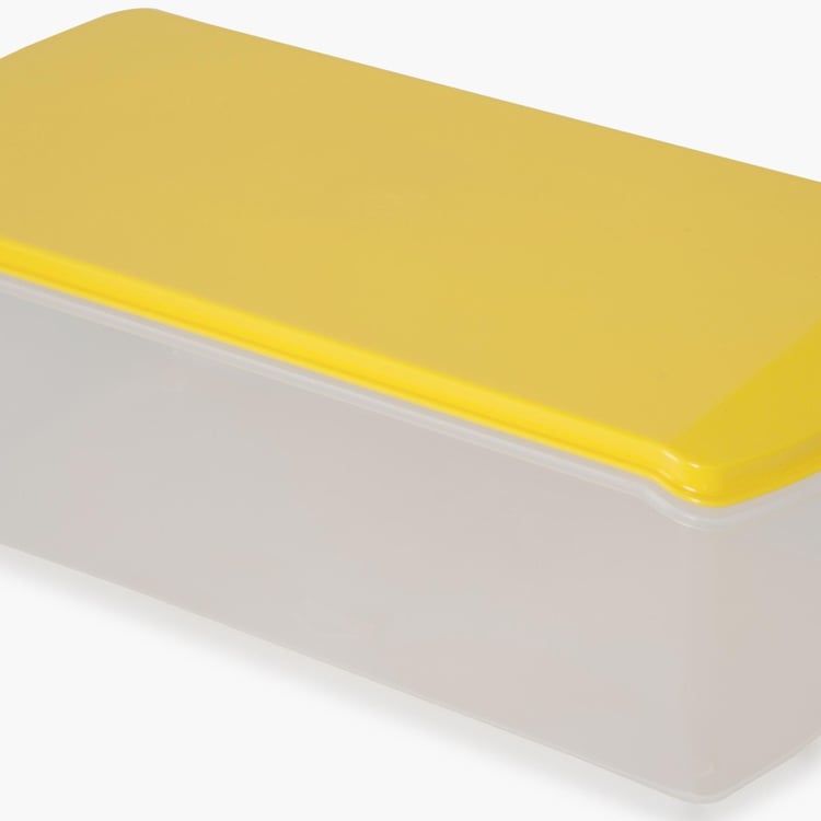 Micasa Solid Bread Baskets - Polypropelyne - Bread Box 32 cm x 13 cm x 12 cm -Yellow