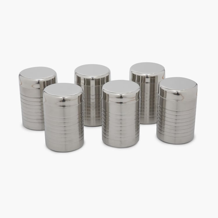 Barbados Stainless 6-Piece Steel Canister Set - 1000ml