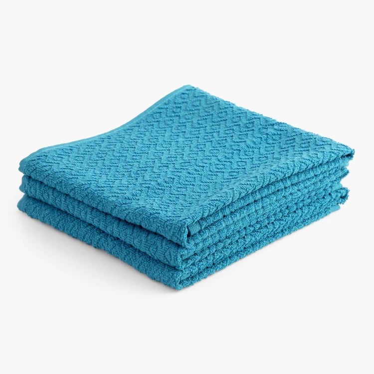 Supple Cotton Textured Kitchen Towels - Set of 3 - 40 x 60 cm