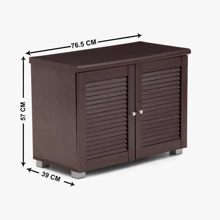 Lewis 12 Pairs Shoe Cabinet - Brown