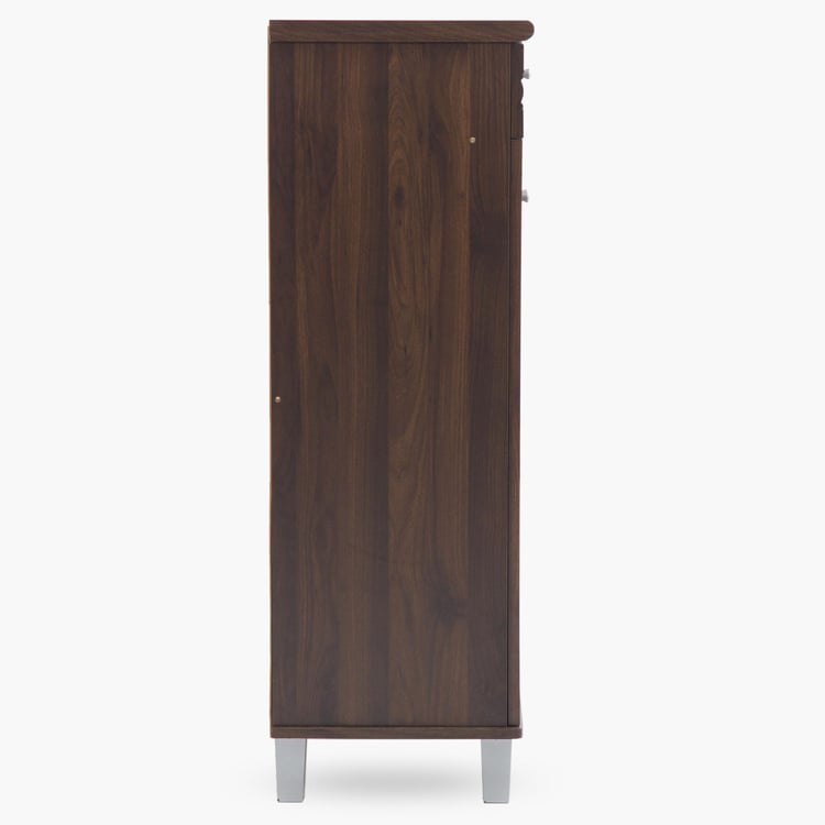 Lewis 26 Pairs Shoe Cabinet with Drawer - Brown