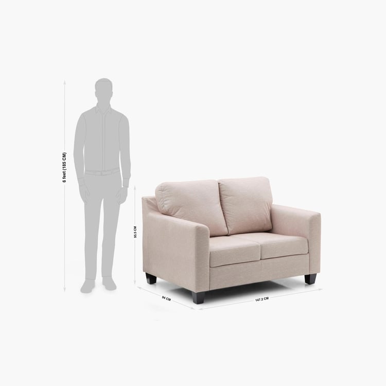 New Larrissa Brussel Fabric 2-Seater Sofa - Beige