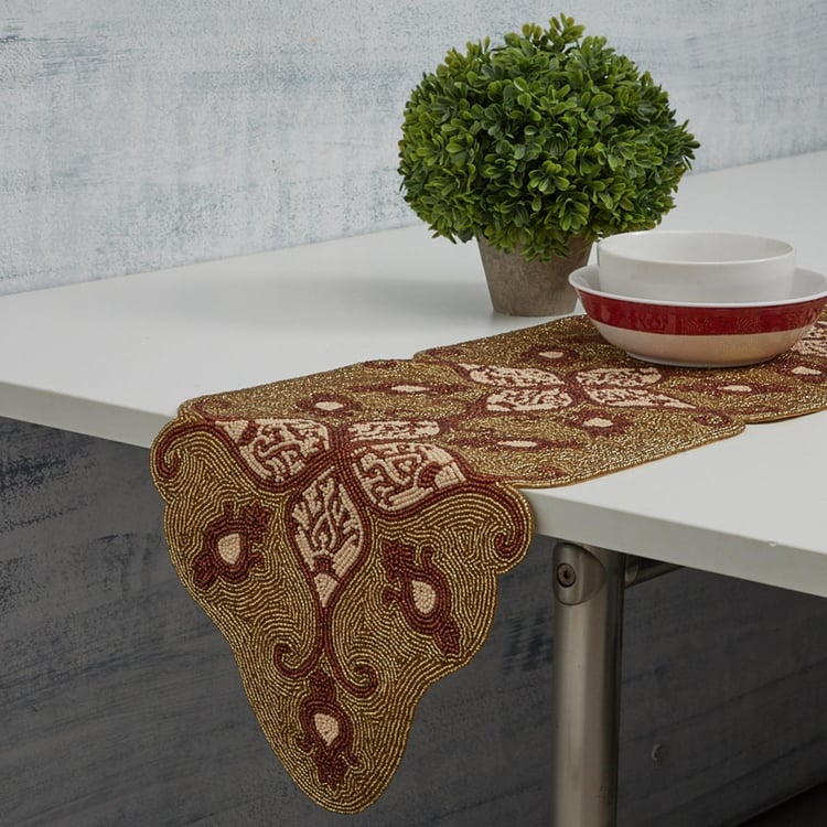 Cinder Treasures Embellished Table Runner - 90 x 30 cm