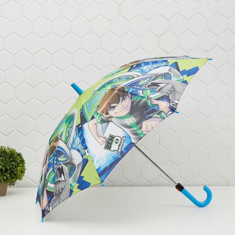 Canopy Ben-10 Print Single-Fold Umbrella - 10 x 69 cm