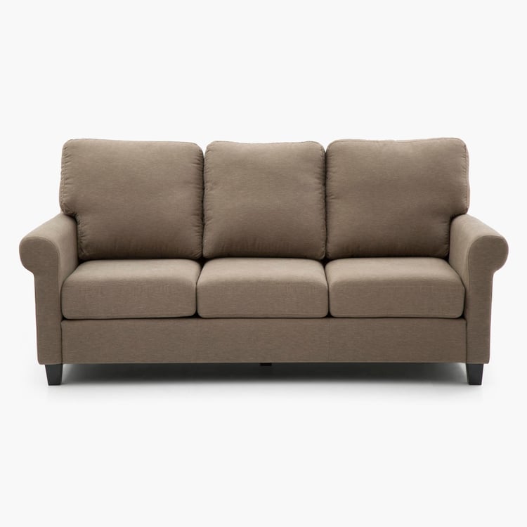 Portclair Hawai Fabric 3-Seater Sofa - Brown