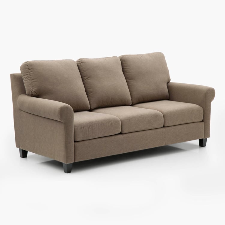 Portclair Hawai Fabric 3-Seater Sofa - Brown