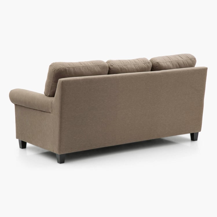 Portclair Hawai Fabric 3-Seater Sofa - Brown