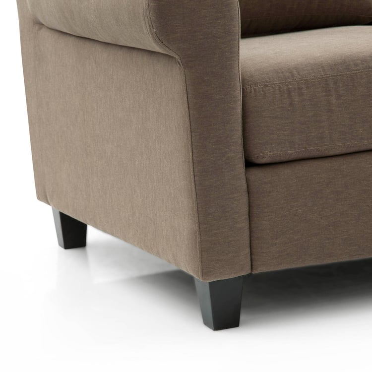 Portclair Hawai Fabric 3-Seater Sofa - Brown