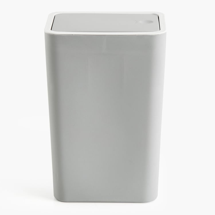 Sedona Elissa Solid Polypropylene  Push Bin  : 21 cm x 15 cm x 34 cm  Grey