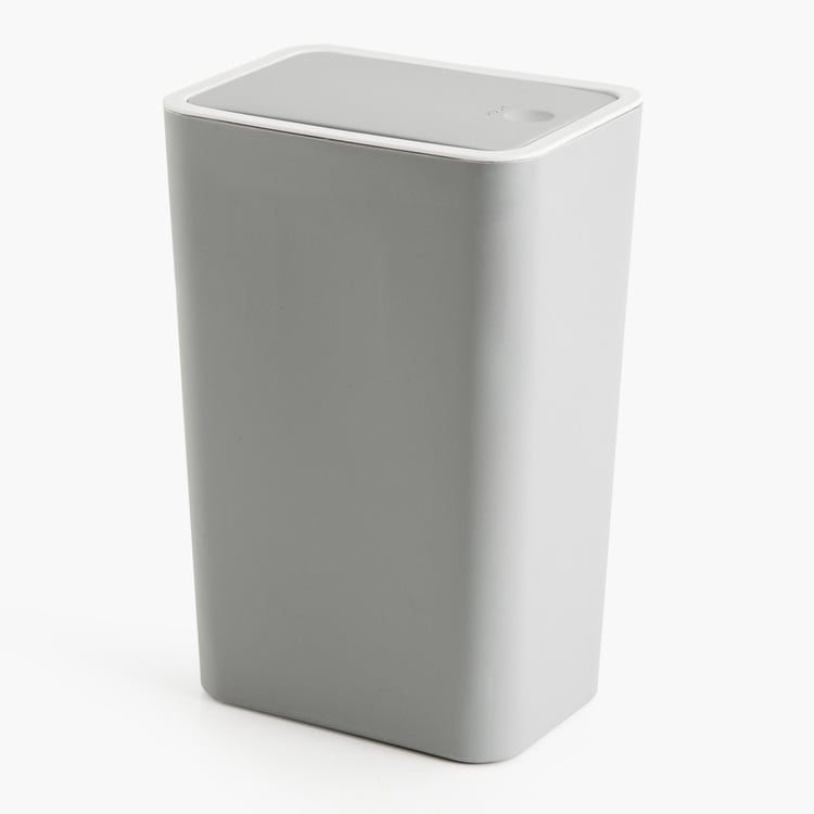 Sedona Elissa Solid Polypropylene  Push Bin  : 21 cm x 15 cm x 34 cm  Grey