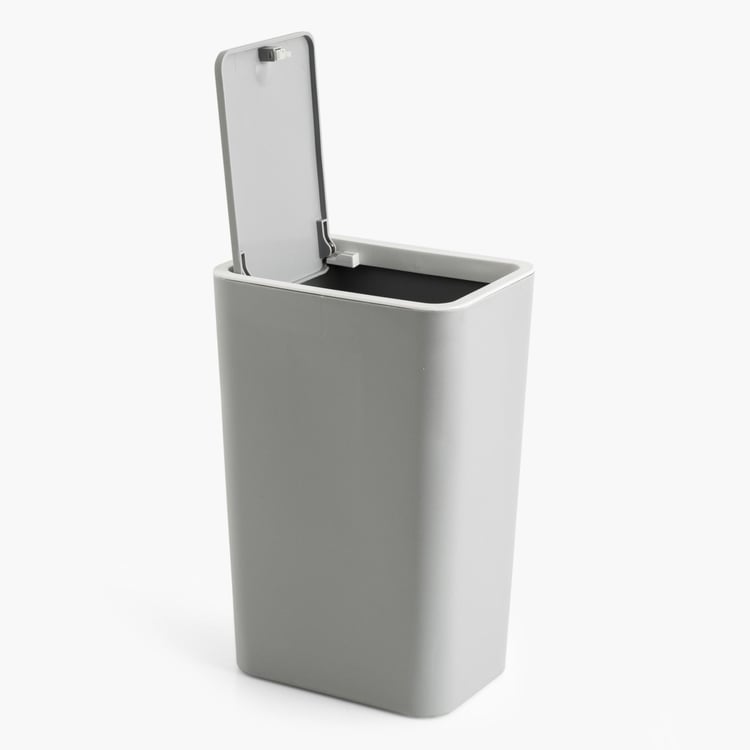 Sedona Elissa Solid Polypropylene  Push Bin  : 21 cm x 15 cm x 34 cm  Grey