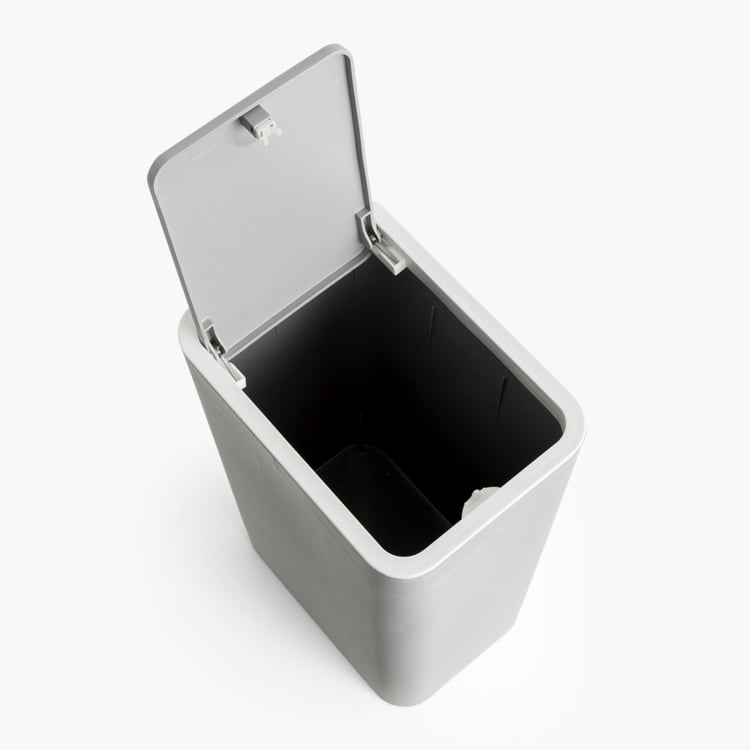 Sedona Elissa Solid Polypropylene  Push Bin  : 21 cm x 15 cm x 34 cm  Grey