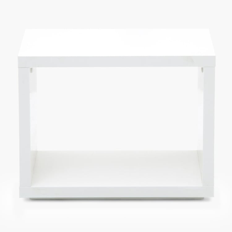 Ascent Contemporary White Compressed Wood Open Unit