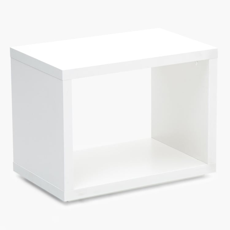 Ascent Contemporary White Compressed Wood Open Unit