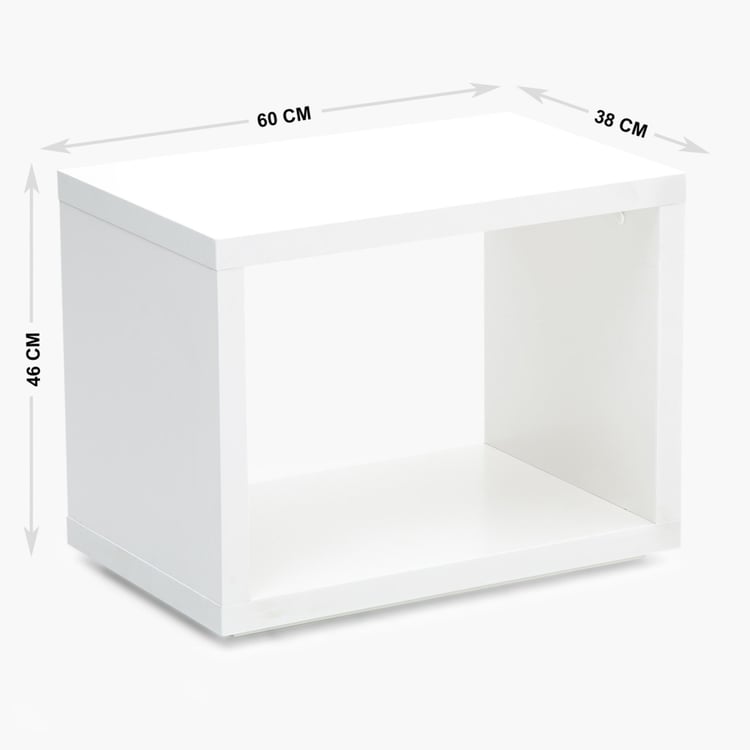 Ascent Contemporary White Compressed Wood Open Unit