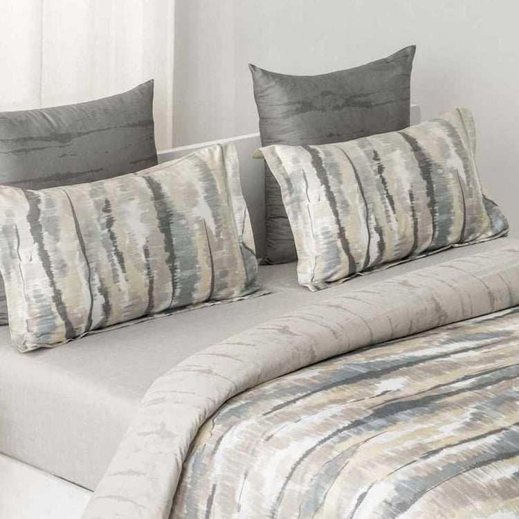 D'DECOR Platinum Printed Cotton King Size Bedsheet-Set Of 3 Pcs.