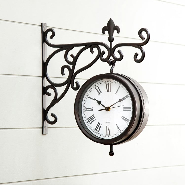 Casablanca Glass Station Wall Clock - 34 x 36cm