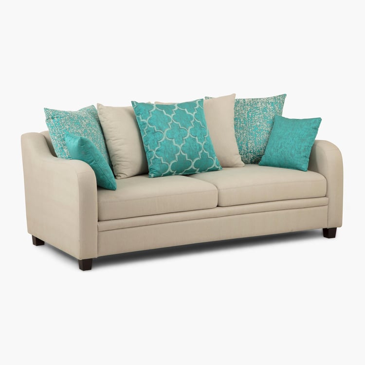 Phoenix Fabric 3-Seater Sofa - Beige