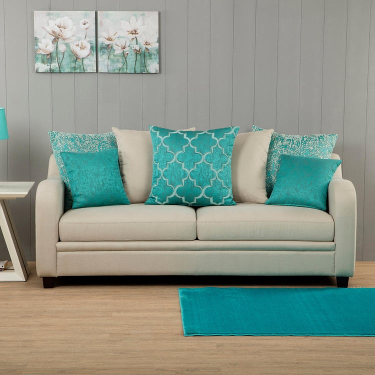 Phoenix Fabric 3-Seater Sofa - Beige