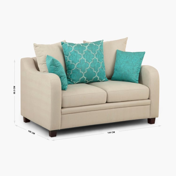 Phoenix Fabric 2-Seater Sofa - Beige