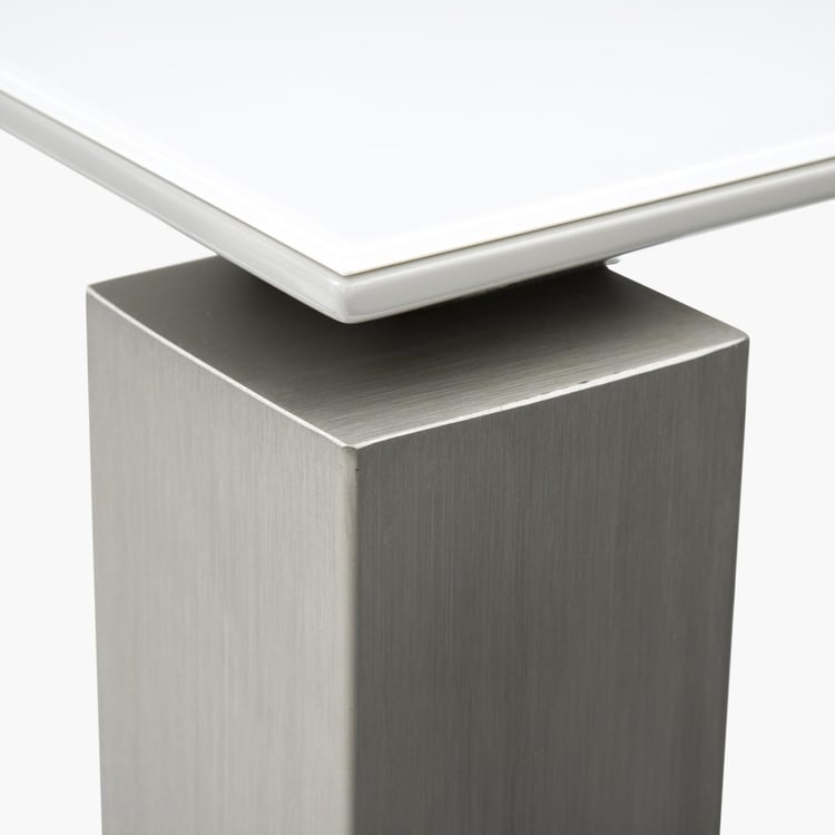 Parlin Glass Top 8-Seater Dining Table - White