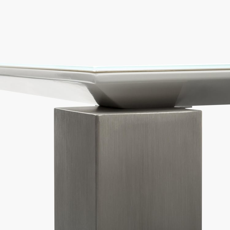 Parlin Glass Top 8-Seater Dining Table - White