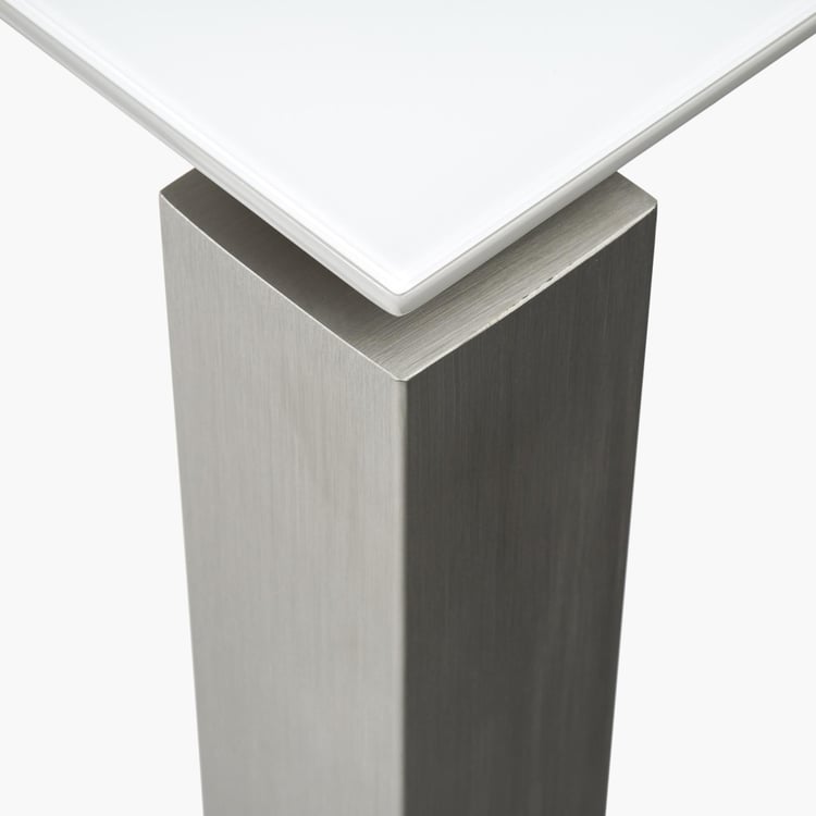 Parlin Glass Top 8-Seater Dining Table - White