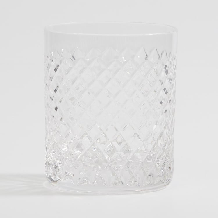 SOLITAIRE Cylinder Diamente Crystal Glasses-Set Of 6 Pcs.