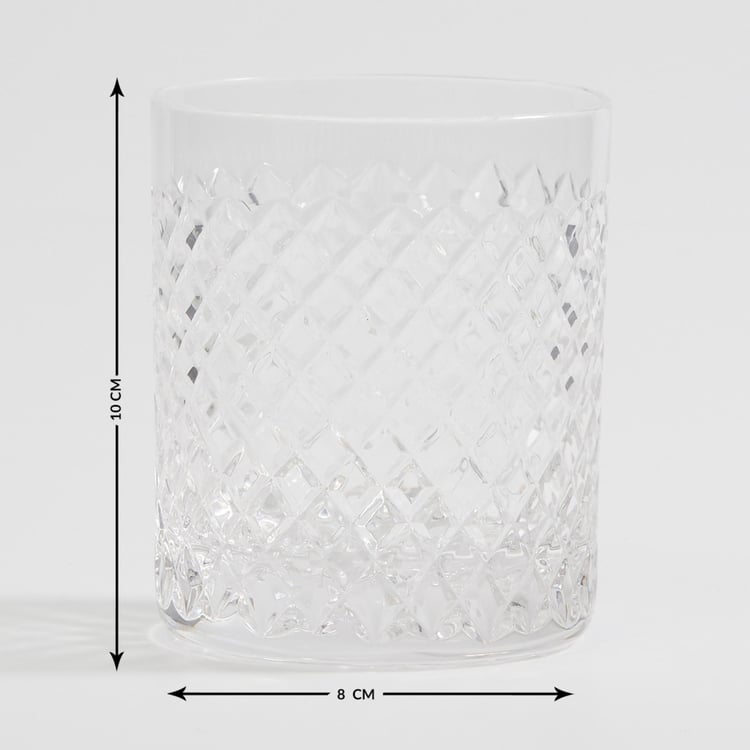 SOLITAIRE Cylinder Diamente Crystal Glasses-Set Of 6 Pcs.