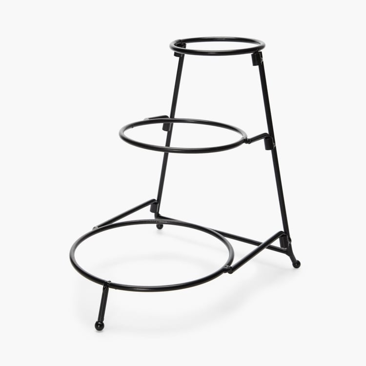 Jodhpur Elara 3-Tier Bowl Set with Metal Stand - Set of 4