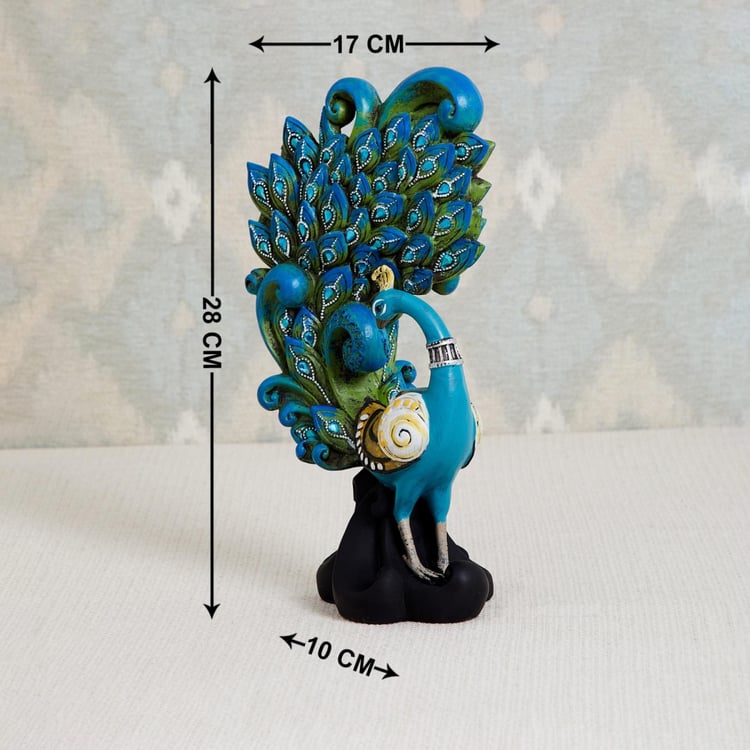 Malhar Abstract Peacock Figurine