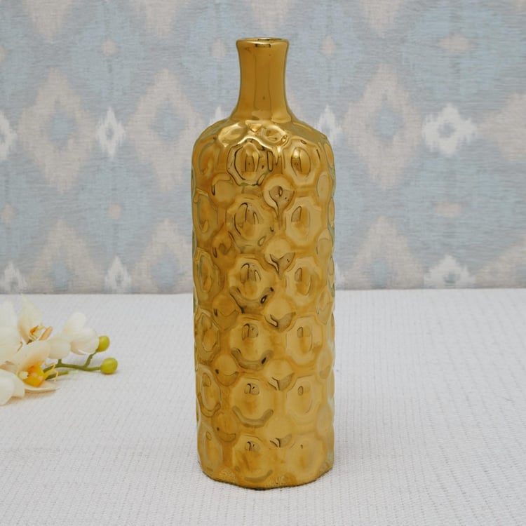 Oval Pattern Tall Vase