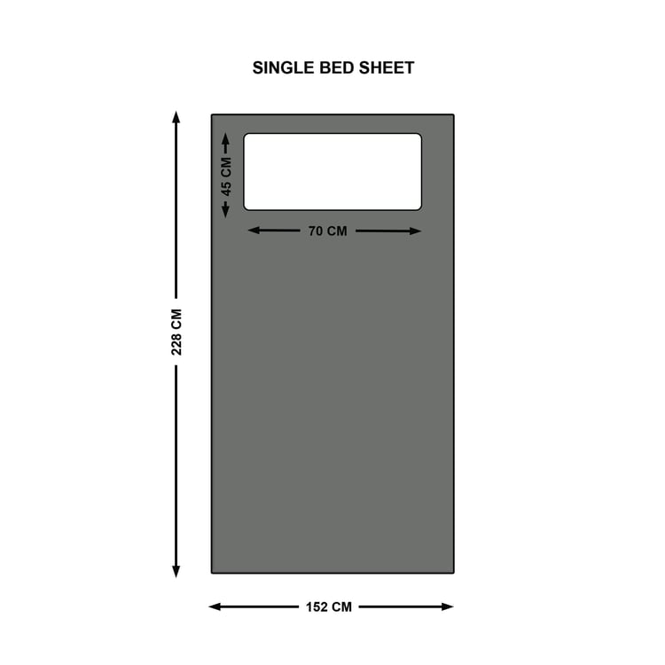 Harold Printed Cotton Single Bedsheet Set - 2 Pcs.