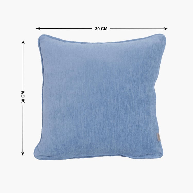 MASPAR Jessica Blue Textured Cotton Cushion Cover - 30x30cm