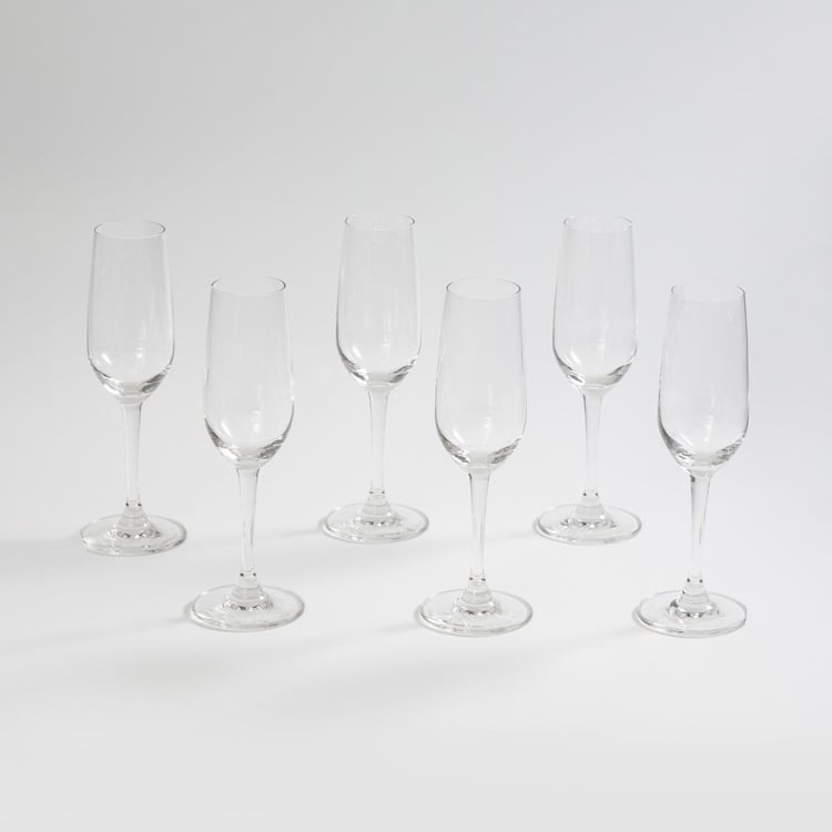 OCEAN Lexington Set of 6 Flute Champagne Glasses - 185ml