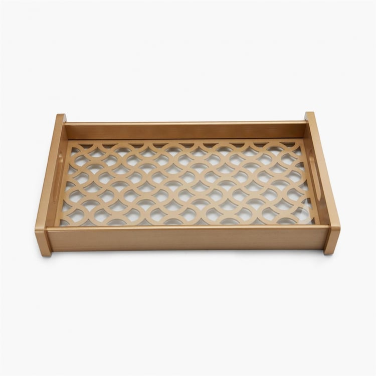 Moksha Laser Cut Tray with Wooden Handle