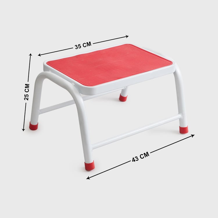 Omnia Red Solid Metal Stool