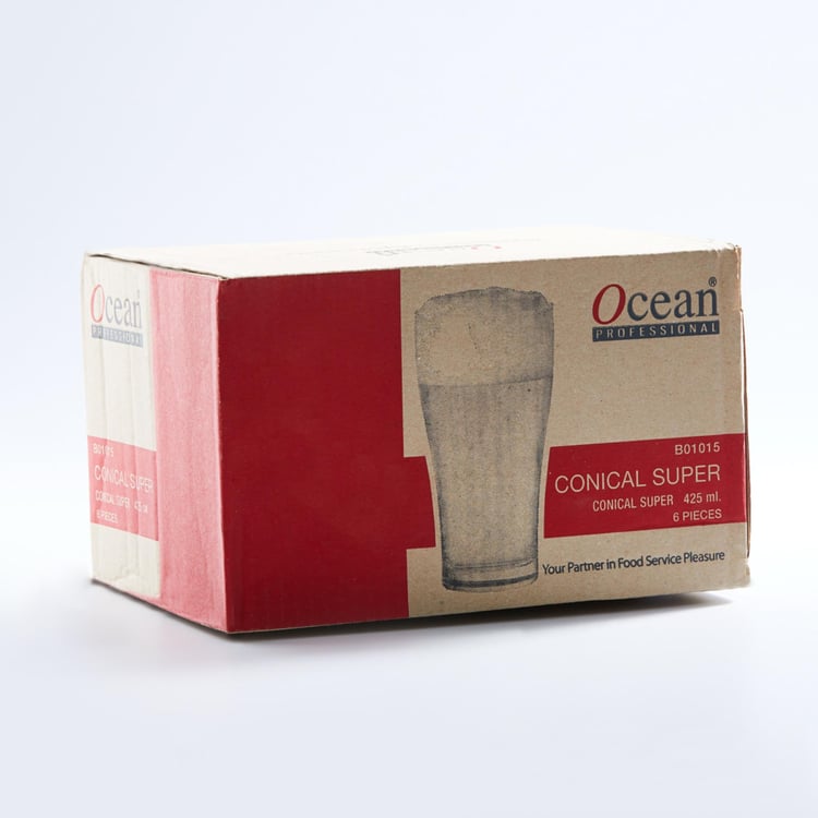 OCEAN  6-piece Round Beer Glass set - 425 ml