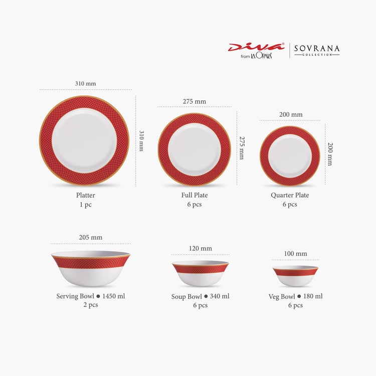 SOLITAIRE Sovrana 27Pcs Opalware Dinner Set