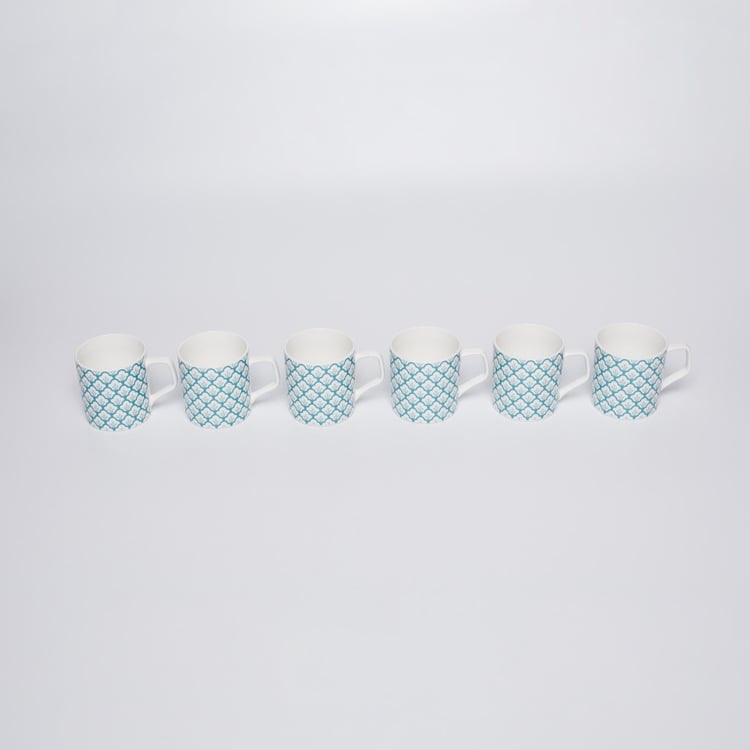 Mandarin Printed Coffee Mugs - Set of 6