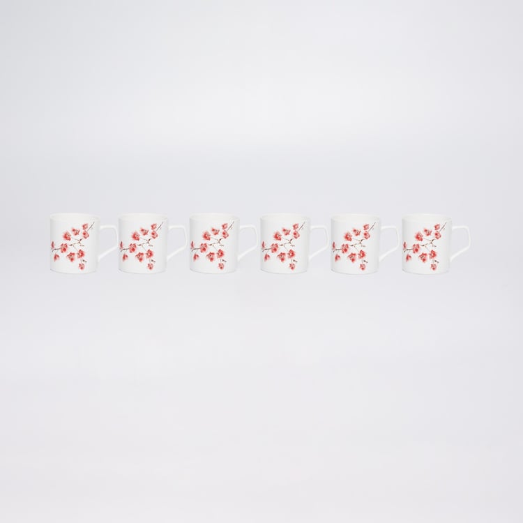 Mandarin Printed Coffee Mugs - Set of 6