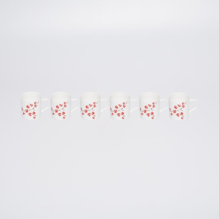 Mandarin Printed Coffee Mugs - Set of 6