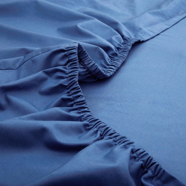 MASPAR Solid 3-Piece Double Fitted Sheet Set - 183 x 198 cm