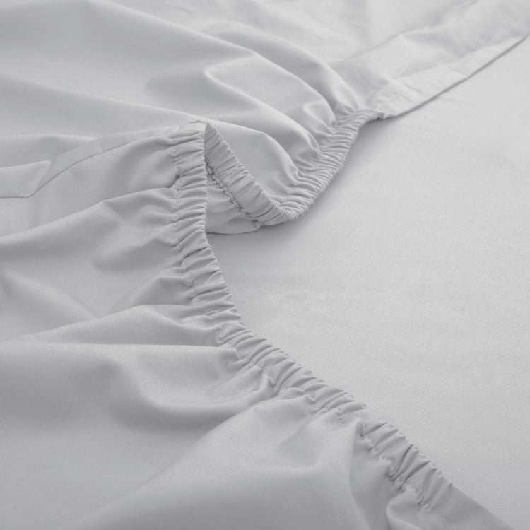 MASPAR Solid 2-Piece Single Fitted Sheet Set - 91 x 183 cm