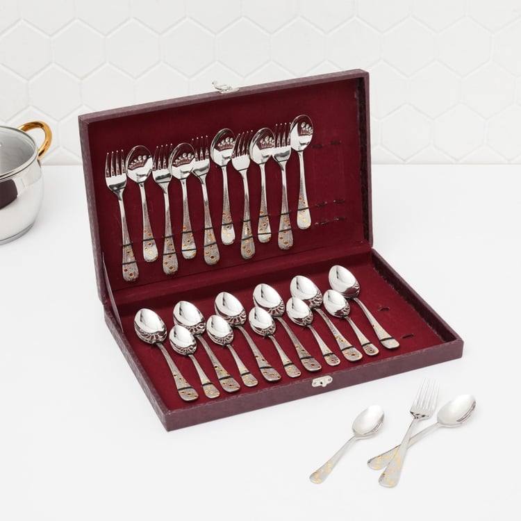Laurel Stainless Steel 24-Piece Spoon & Fork Cutlery Set