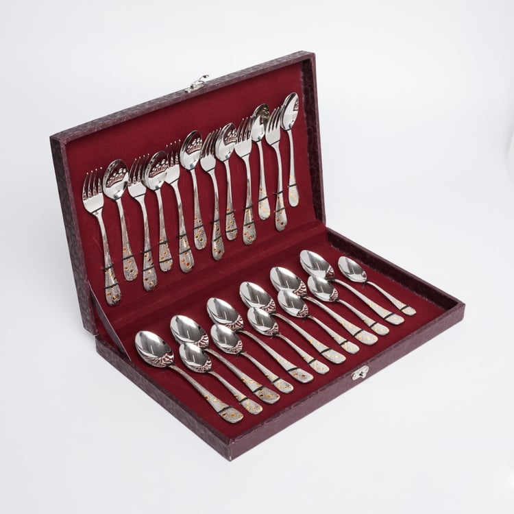 Laurel Stainless Steel 24-Piece Spoon & Fork Cutlery Set