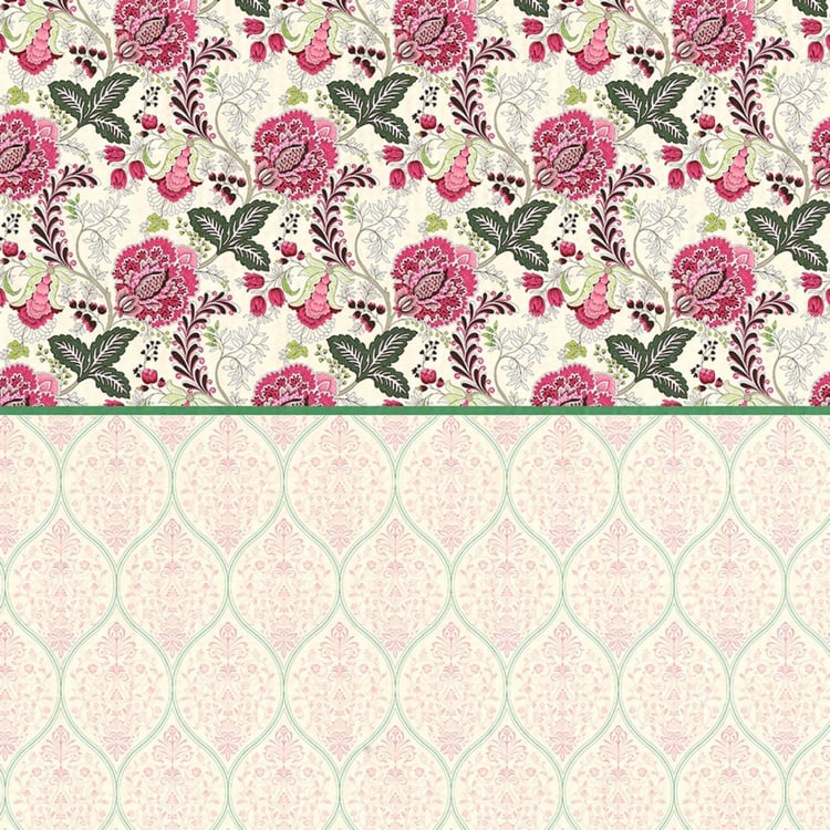 Cadence Printed King-Size Linen Double Bedsheets - 2 Pcs - 46 x 69 Cms