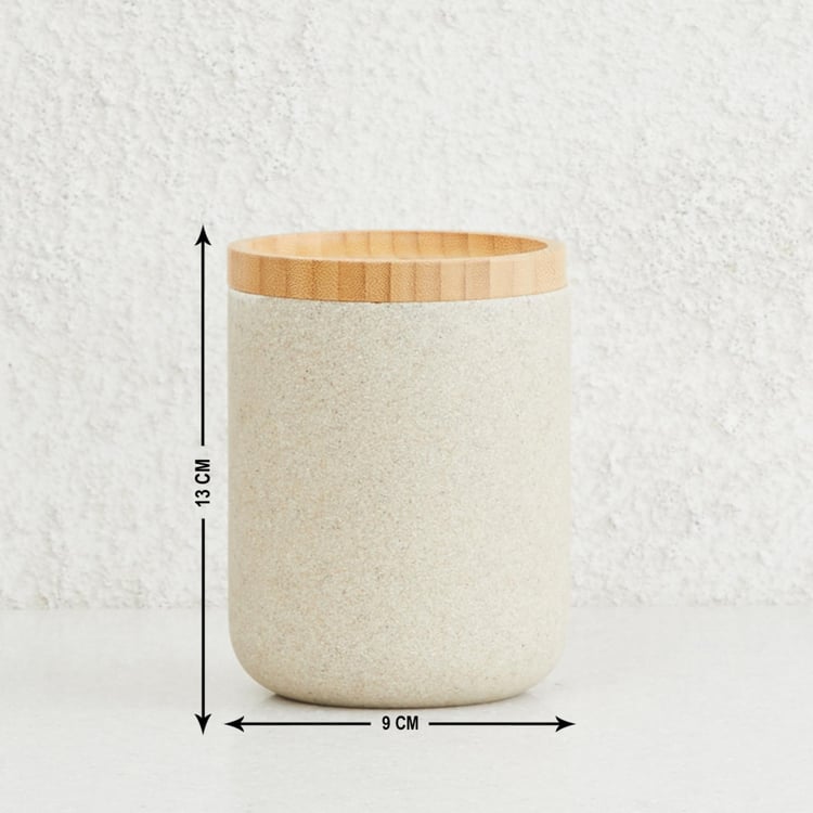 Marshmallow Bamboo Jar with Lid